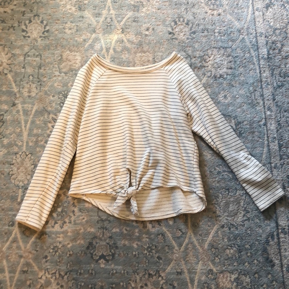 Black and white long sleeved shirt